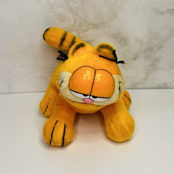 1978 Garfield Cat Plush Fine Toy Co Paws 6 Inch Vintage Stuffed Animal Orange - Picture 1 of 6